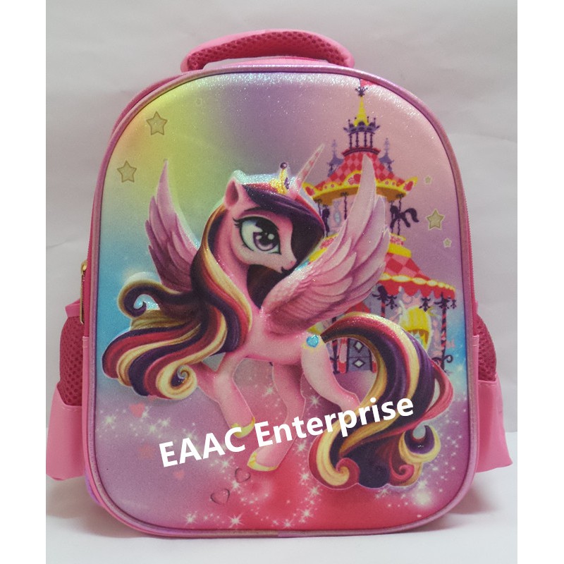 Quality Unicorn Pony Kindergarten Primary School Bag Backpack Beg Sekolah Darjah 1-3 Tadika