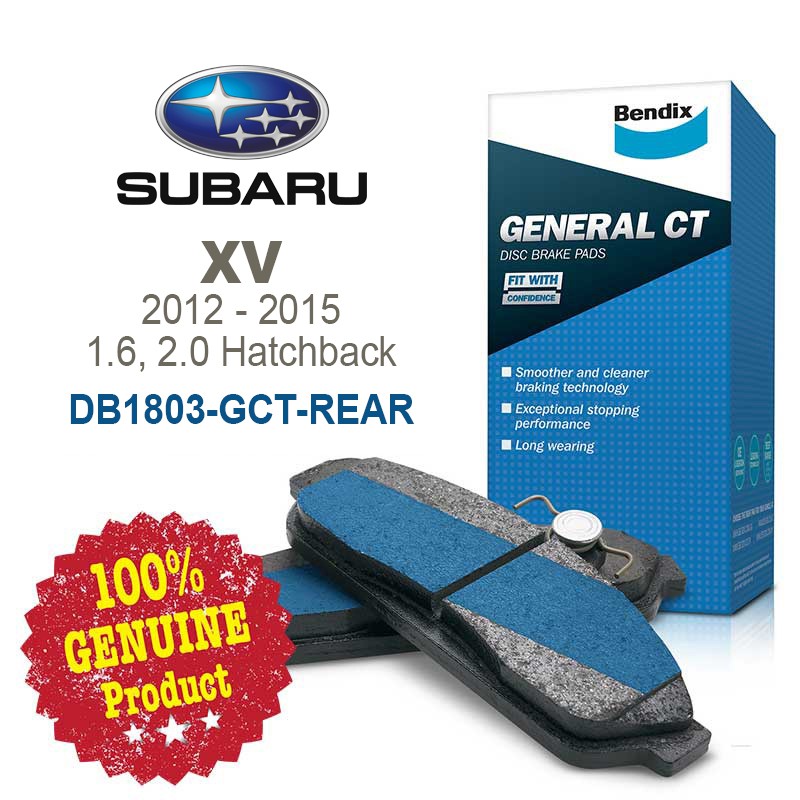 Original Bendix [DB1803GCT] Rear Brake Pad - Subaru XV 2011-2015