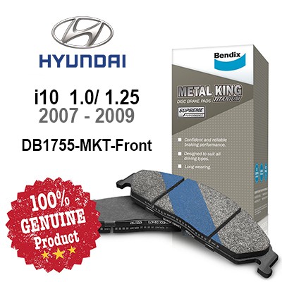 Original Bendix [DB1755MKT] Front Brake Pad - Hyundai I10