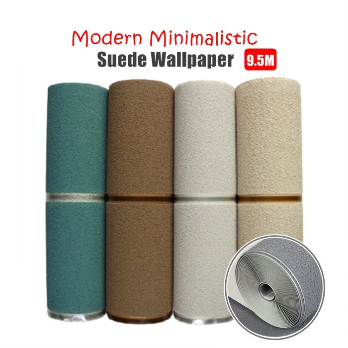Michitrade Modern Minimalistic Suede Wallpaper Non-woven Striped Wall Paper Non-self-adhesive Paper