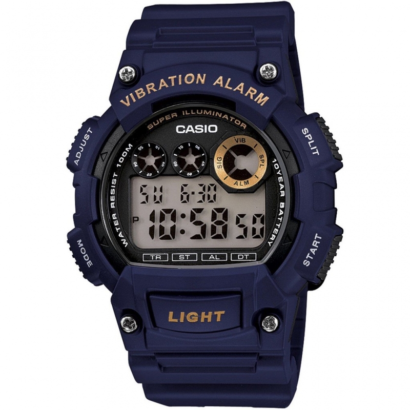 Casio Men's Core W735H-2AV Blue Resin Quartz Watch with Digital Dial