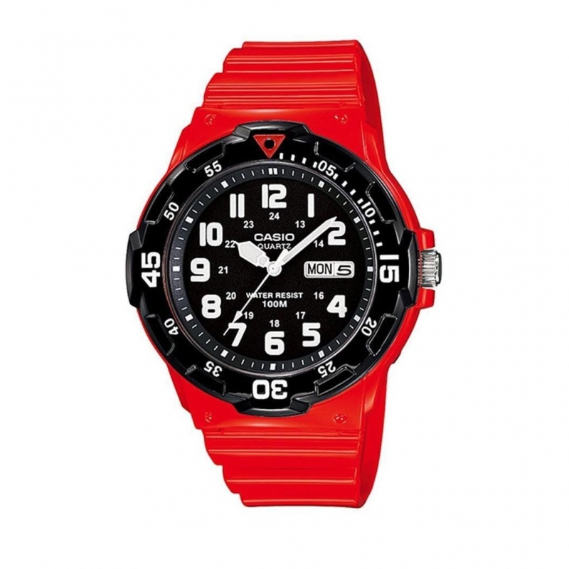 Casio Men's Core MRW200HC-4BV Red Plastic Quartz Watch