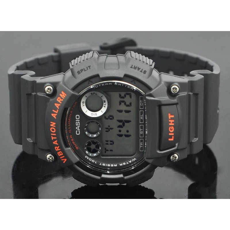 Casio Men's Core W735H-8AV Grey Resin Quartz Watch with Digital Dial