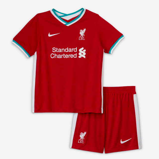 Liverpool Kid Home Season 20/21 Fans Issue Jersey and Shorts