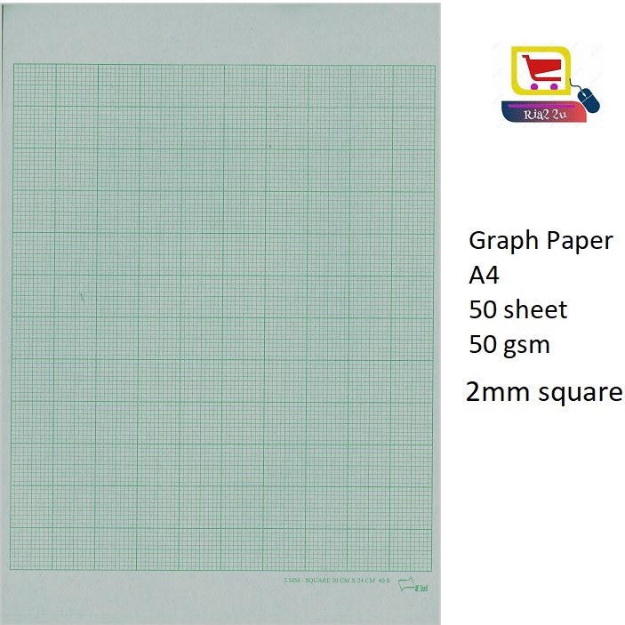 a4 graph paper 2mm squares 50 sheet 50gsm