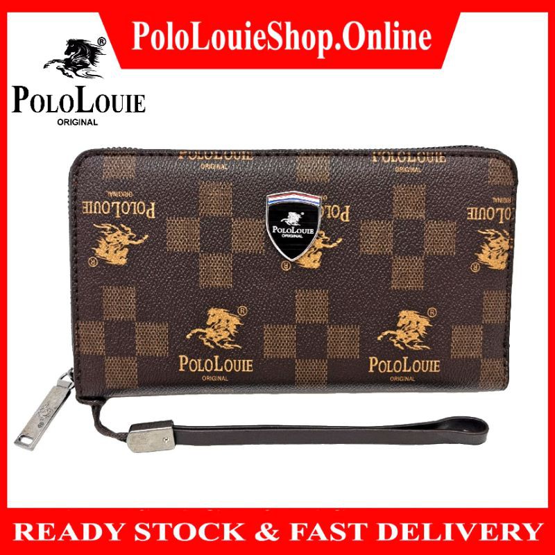 Original Polo Louie Men Branded Leather Clutch Bag Wallet Business Handcarry Bag Phone Purse Card Holder