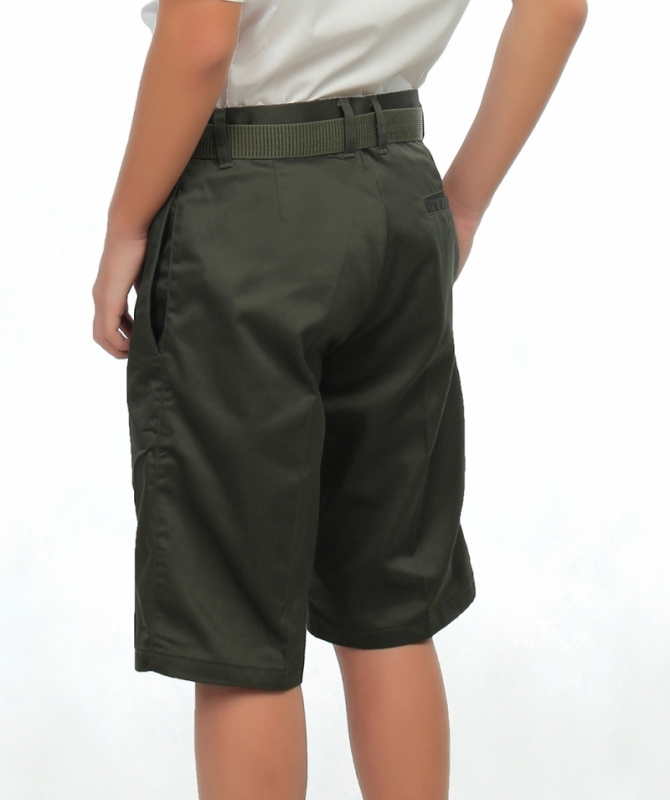 V3 Premium School Uniforms_Secondary Boys Short Pants_OLIVE GREEN