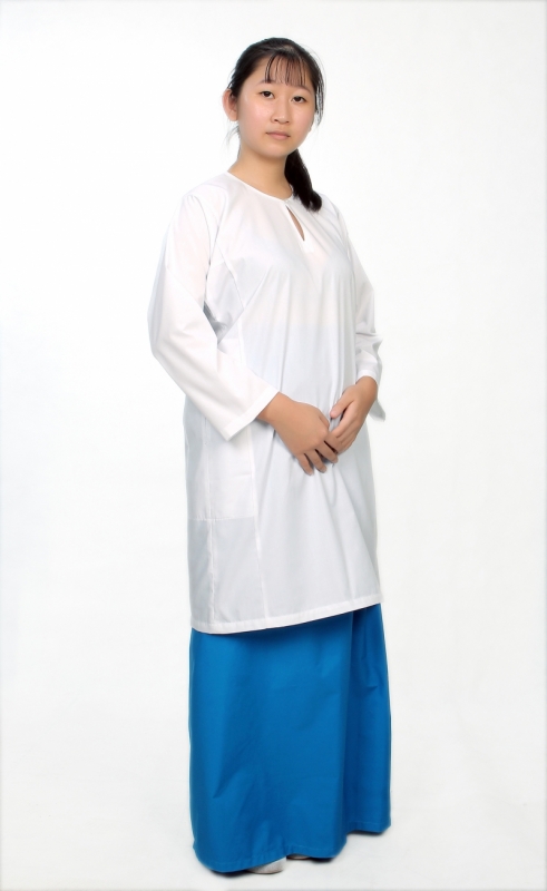 V3 Premium School Uniforms_Secondary Girls Kain Kurung_BLUE