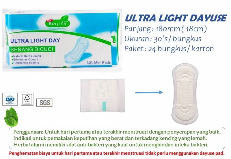 Biosilk Herbal Ultra Light Day 180mm 30's X2 TWIN PACK