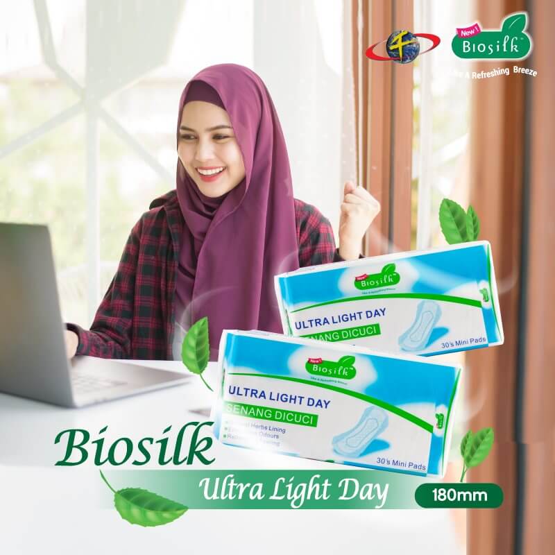 Biosilk Herbal Ultra Light Day 180mm 30's X2 TWIN PACK
