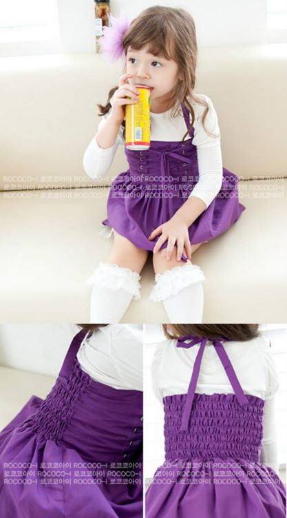 Korean Purple Girl Dress