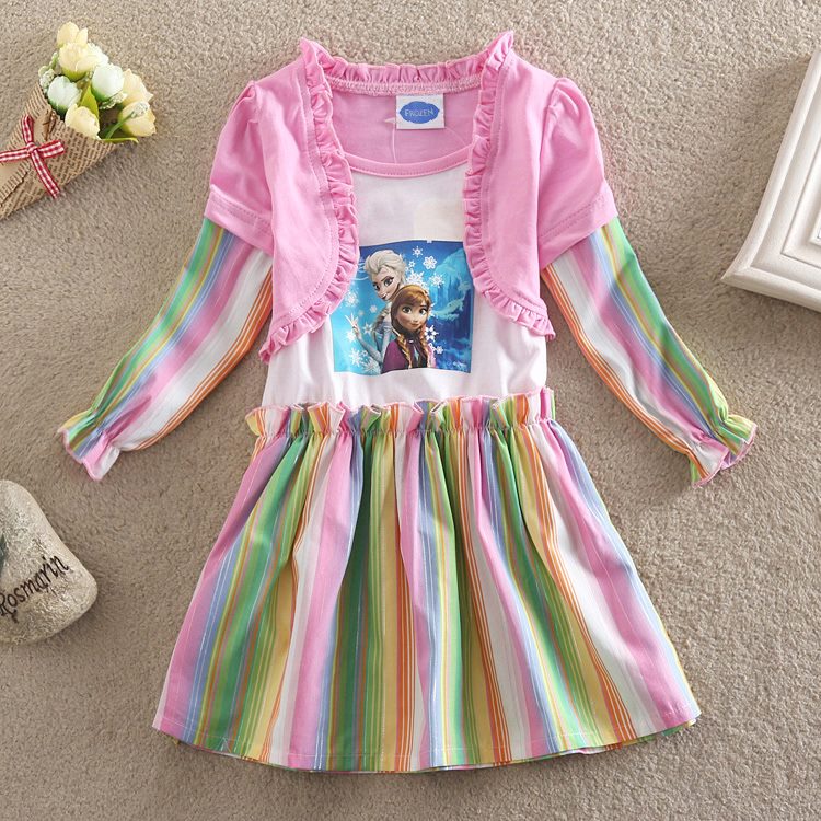 Frozen Dress Elsa Anna Rainbow Skirts