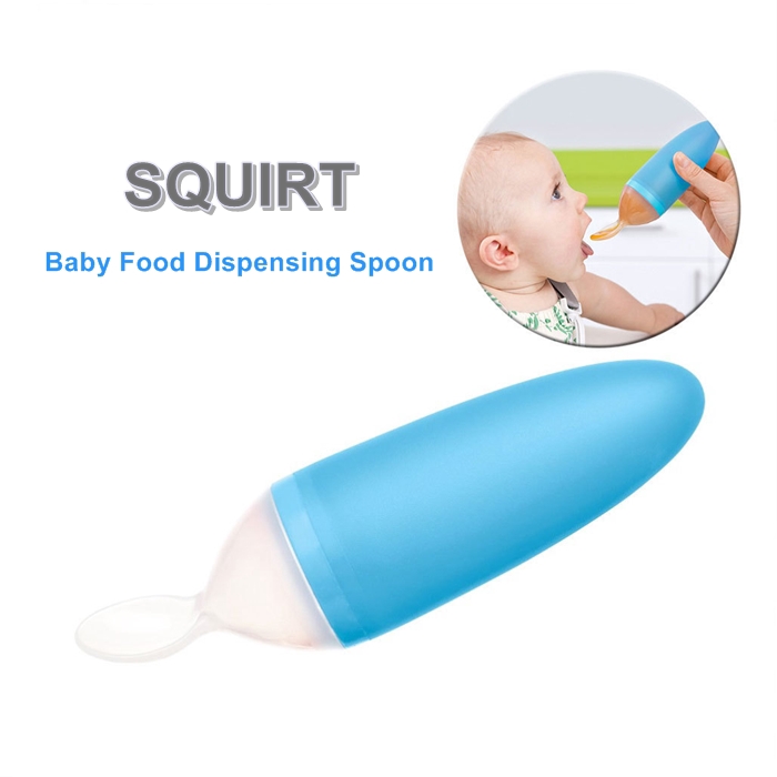 Sudu Makanan Bayi Squirt Baby Food Spoon