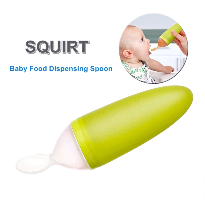 Sudu Makanan Bayi Squirt Baby Food Spoon