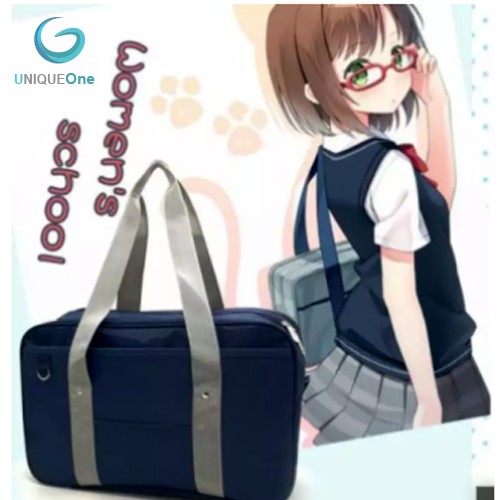 Japanese School Uniform Student Book Bag Handbag Shoulder Cross body Bag Cosplay