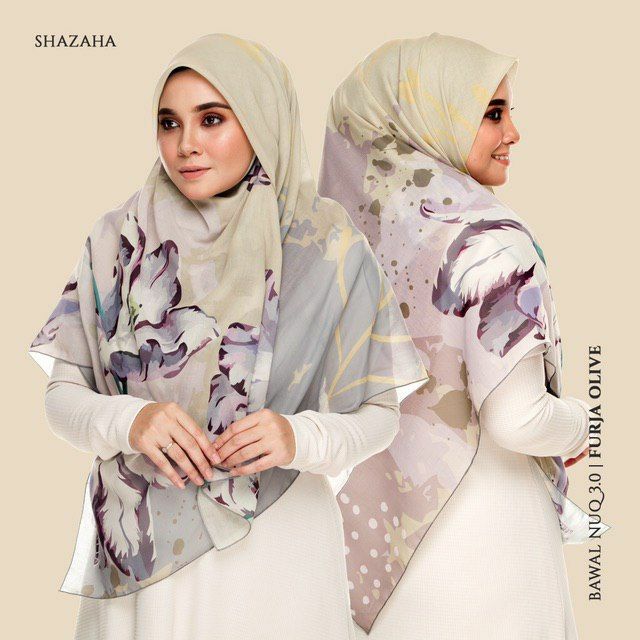 BAWAL NUQ 3.0 by SHAZAHA | Bawal Printed Premium Cotton Voile Bidang 55 | Labuh | Kain Sejuk | Senang Bentuk