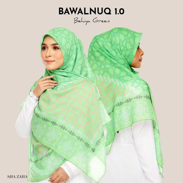 BAWAL NUQ 1.0 by SHAZAHA | Bawal Printed Premium Cotton Voile Bidang 55 | Labuh | Kain Sejuk | Senang Bentuk