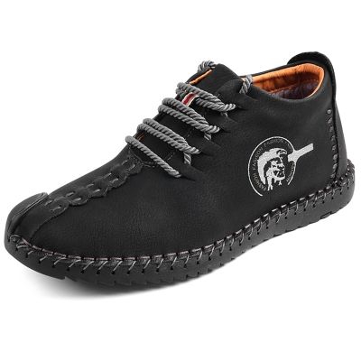 ????Men\'s Shoes???? Fashion Comfortable Leisure Durable Casual Leather Shoes for Men (BLACK)