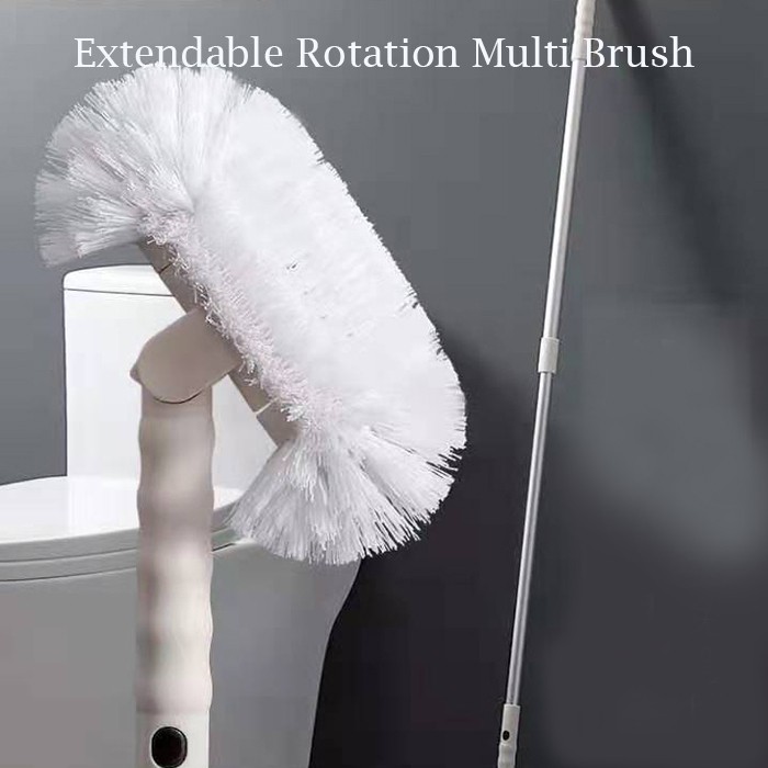 Extendable Rotation Multi Brush Telescopic Tub Toilet Floor Tile Corner Rotation Brush Scrubber
