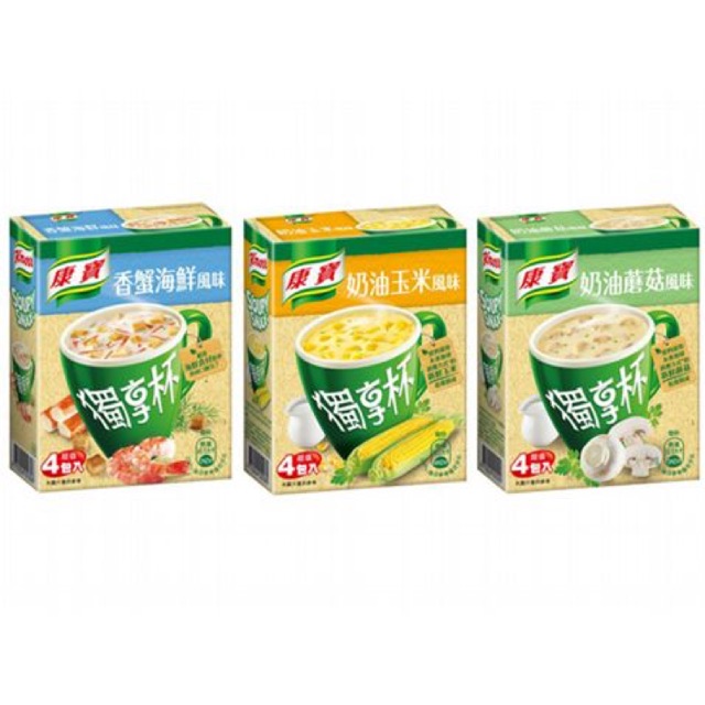 Knorr Instant Soup 康宝独享杯即食浓汤奶油玉米风味 奶油蘑菇