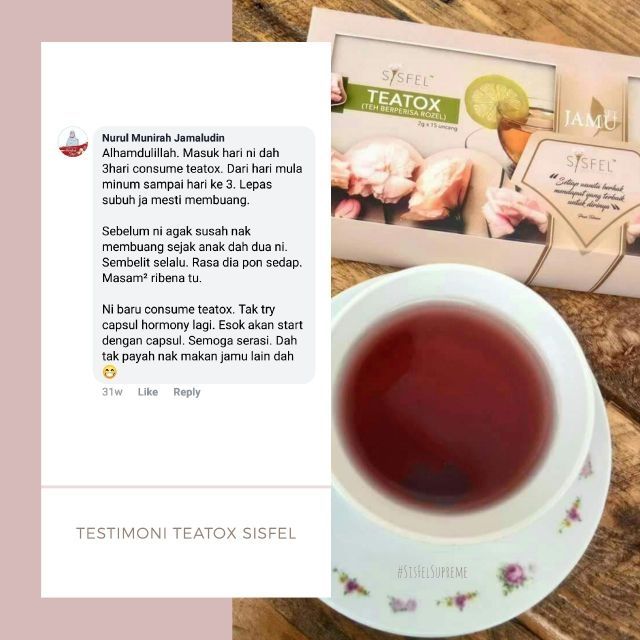Teatox Teh Kurus | Teh Herba Botani | Slimming Tea | By Sisfel