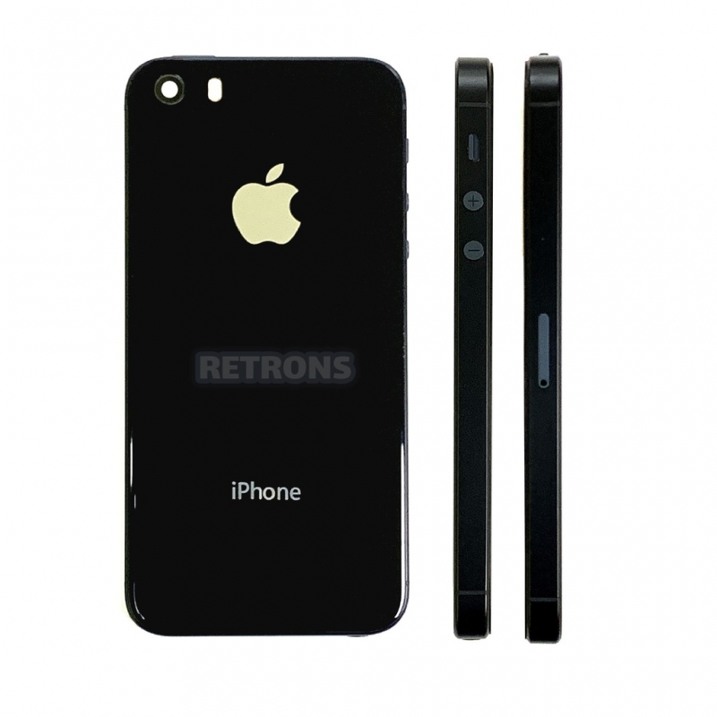 Housing Apple iPhone 5S Convert To iPhone 8 X XR XS Like Glass Back Body with Polished Aluminium New Unique High Quality
