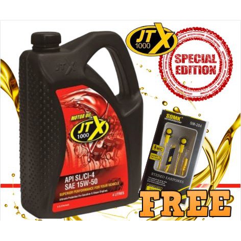 JTX 1000 minyak hitam 4L + Free Gift