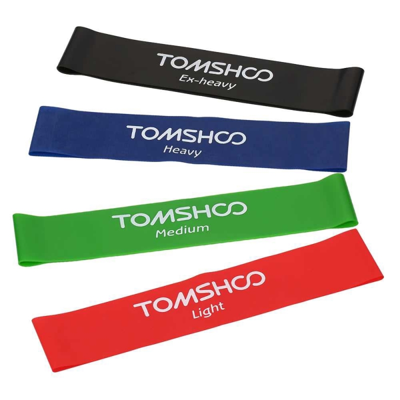 TOMSHOO Exercise Resistance Loop Bands Latex Gym Strength Training Loops Bands Workout Bands Physical Therapy Home Fitn