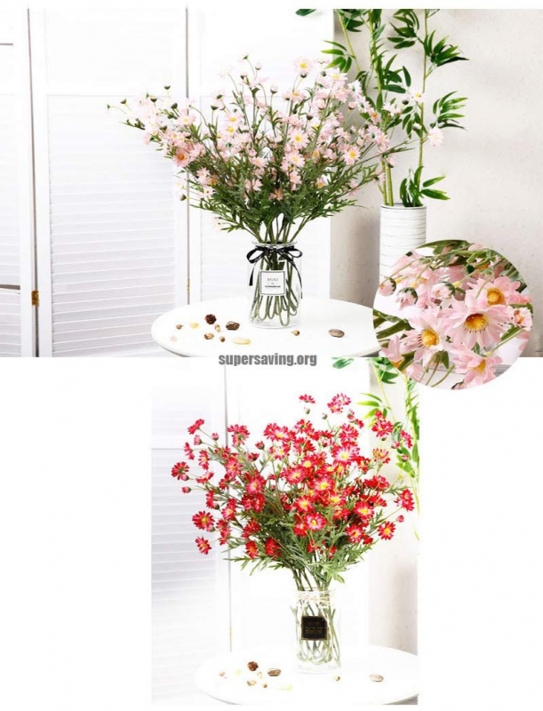 75cm Long stem Yellow Daisy Flowers Artificial Decoration for Home Table Chrysanthemum Faux Silk Flower Garden Crafts