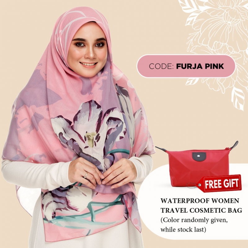 Bawal NUQ by SHAZAHA | Bawal Printed Premium Cotton Voile Bidang 55 | Modern Hijab | Flowy | Easy To Wear 5.0