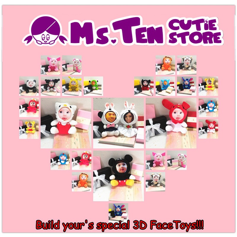 Creative Special Gifts Customized DIY 3D Face Toys Penguin