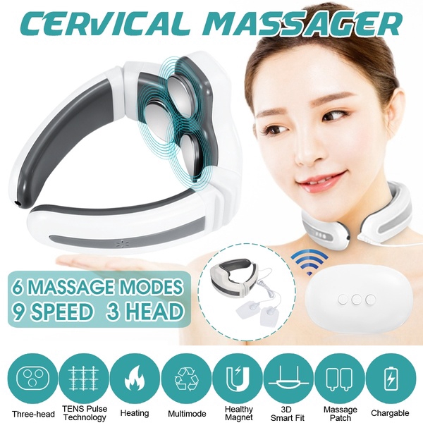 6 Heads Neck Massager Intelligent TENS Pulse Neck Massager with