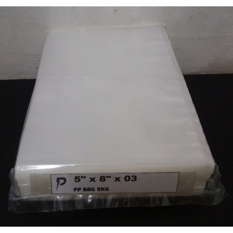 PP 03 - 5 x 8 inch Clear PP 03 (0.03mm) Plastic Bag / Most Thin PP Bag / Jenis Paling Nipis / Plastk Kerepek