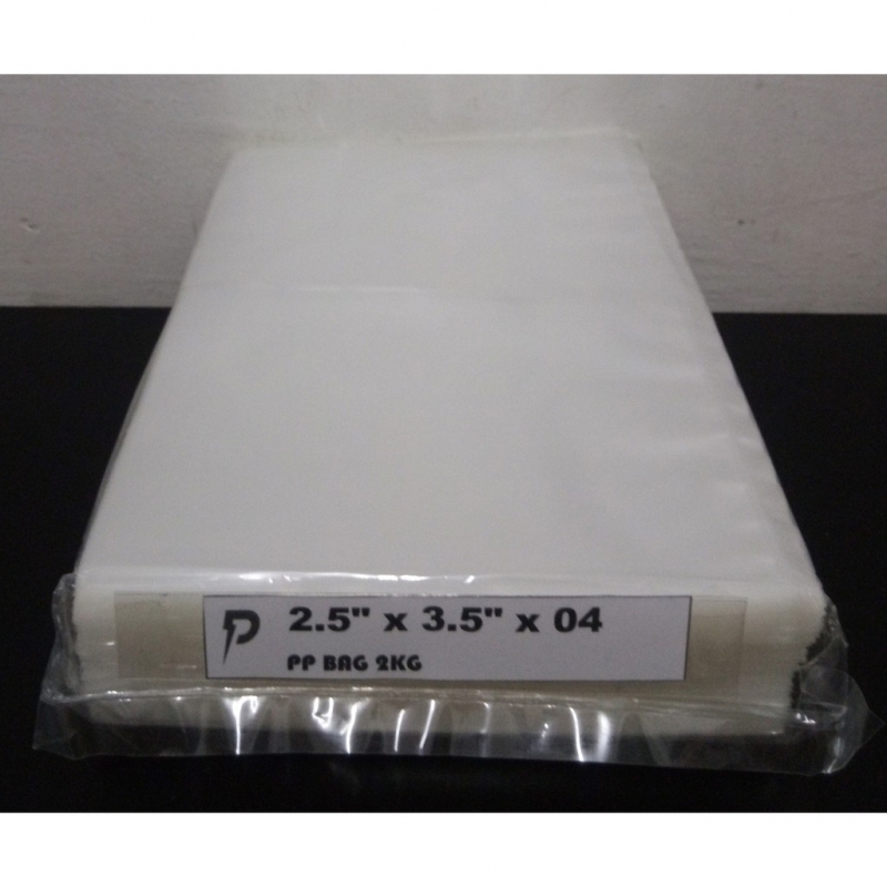 PP Clear Plastic Bag / 2.5 x 3.5 inch Clear PP 04 (0.04mm) Plastic Bag / Thin PP Bag / Jenis Nipis / Pembungkus Lutsinar