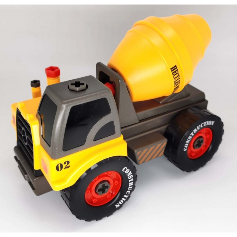 ASSEMBLY DIY CONSTRUCTION TRUCK ( HECULES MIXER,CRANE,EXCAVATOR ) EDUCATIONAL LEARNING TOYS , SCREWING TOOL ,SCREW NUT