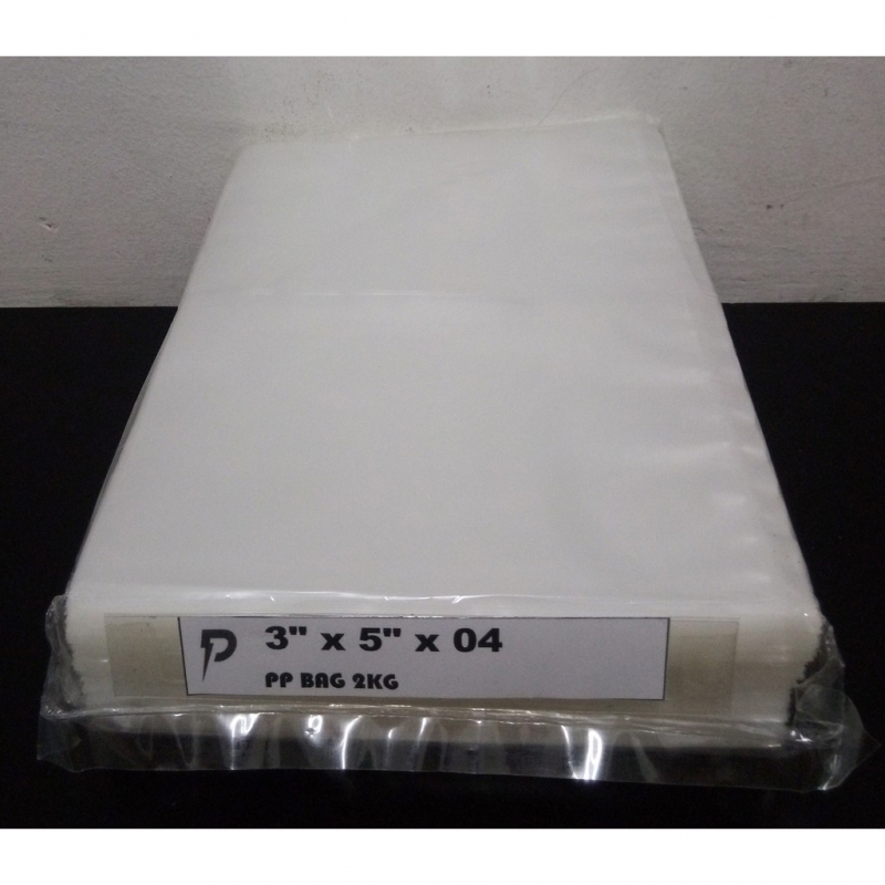 PP 04 - 3 x 5 inch Clear PP 04 (0.04mm) Plastic Bag / Thin PP Bag / Jenis Nipis / Pembungkus Lutsinar