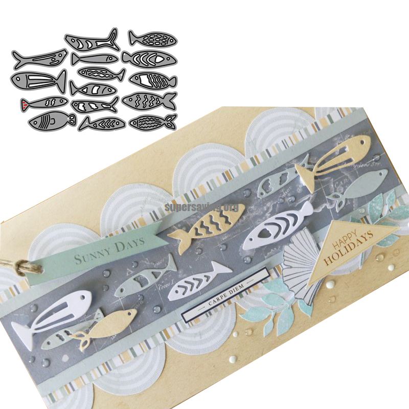 2019 New Arrival Kinds of Fishes Stencil Metal Cutting Dies For Scrapbooking Practice Hands on DIY Album Card Handmade Tools