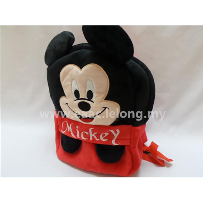 Cute Cartoon Mickey Kid Backpack School Shopping Shoulder Bag (L)