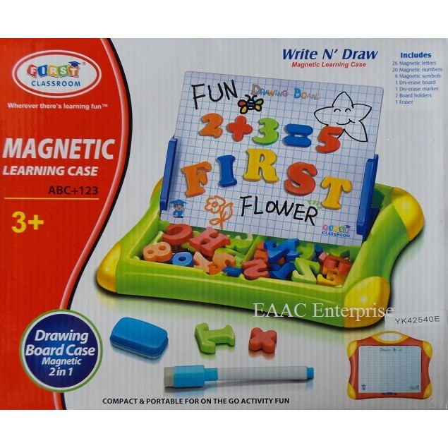 Magnetic Learning Drawing Board Alphabet ABC and Numbers