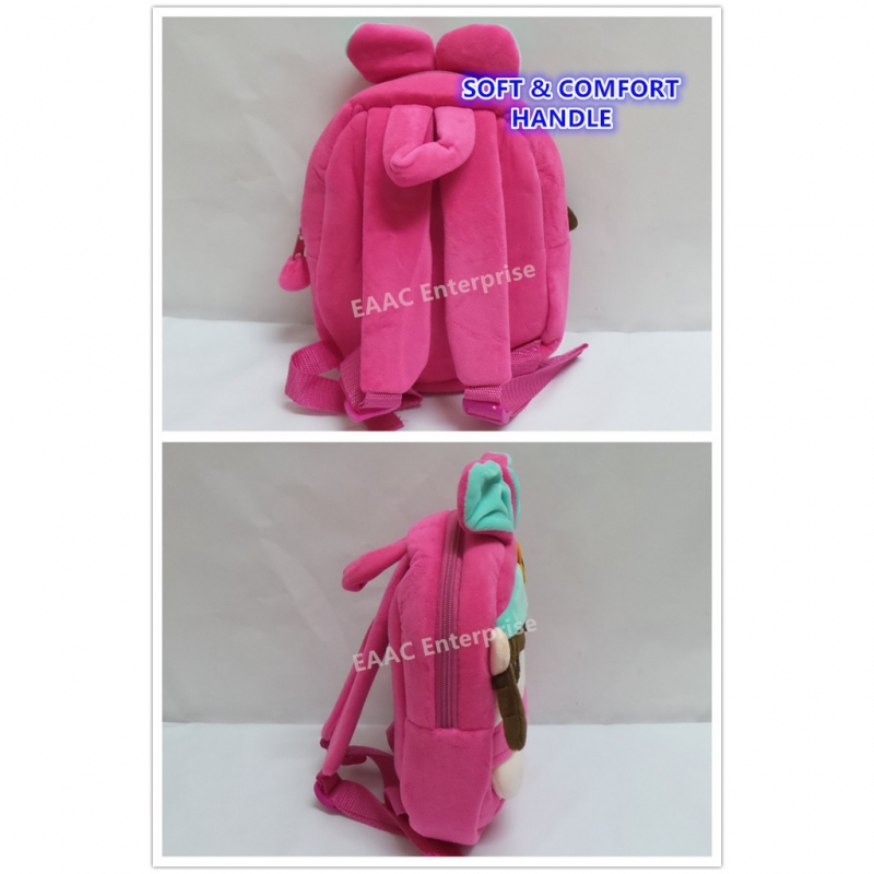 Pink Pretty Girl Kid Kindergarten Backpack School Should Bag (S)