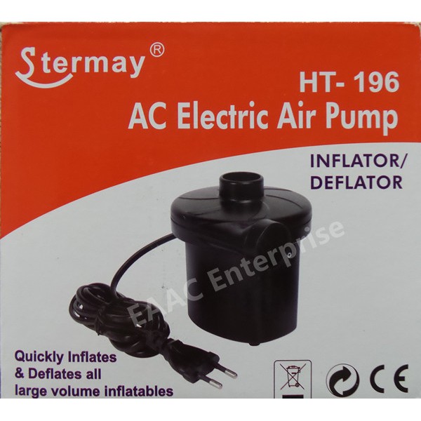 Stermay AC Electric Air Pump Inflator / Deflator HT-196 for Air Bed Pool Pam