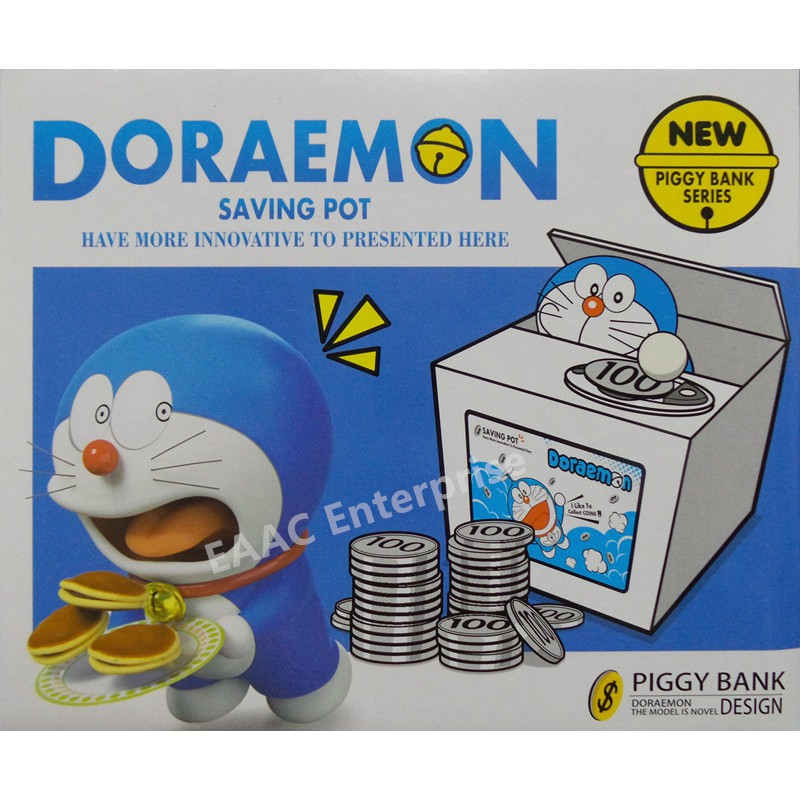 Doraemon Steal Coin Saving Box Bank With Music