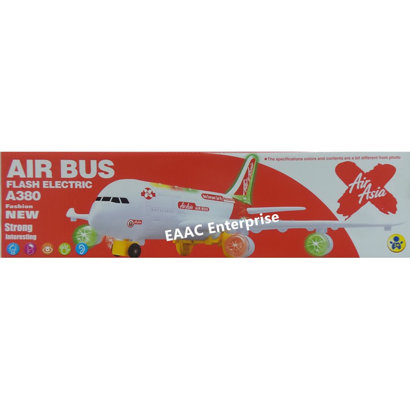 Air Asia Air Bus A380 Cargo Passenger Aeroplane Flash Light & Sound
