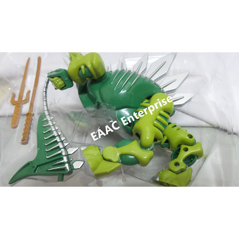 Crazy Dragon Warrior Dinosaur Stegosaurus Transformer Robot Green