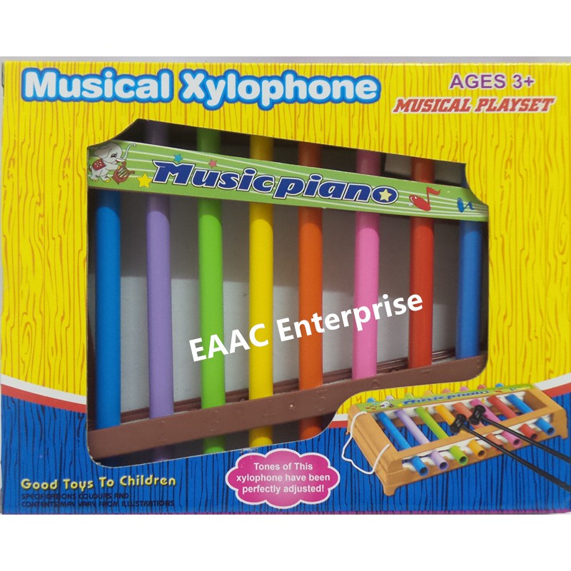 Baby Kids Multi-Color 8-Note Xylophone Musical Instrument Piano Toy