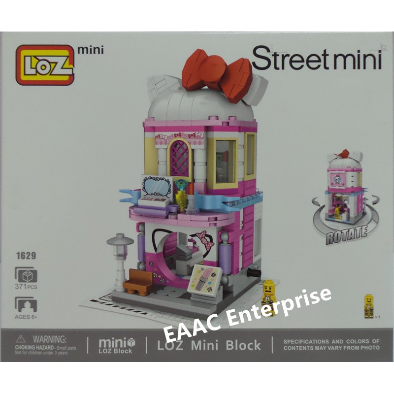 LOZ Pink Rotatable Mini Street Building Block Bricks 371pcs