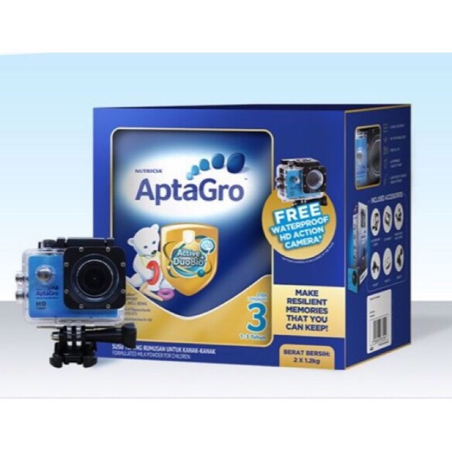 (Only Camera) Aptagro Resilience Waterproof HD Action Camera 1080PHD