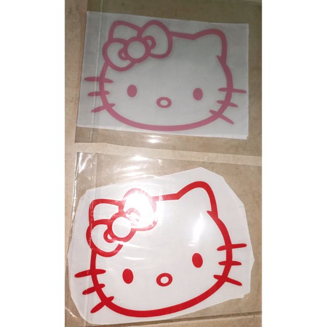 🆕💯👍waterproof HELLO KITTY (18*12cm) sticker glass /mirror /wall/etc ~red /pink