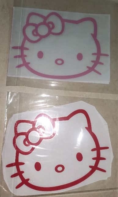 🆕💯👍waterproof HELLO KITTY (18*12cm) sticker glass /mirror /wall/etc ~red /pink