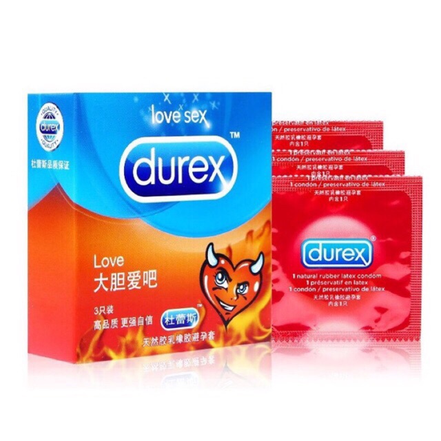 Durex Love Condom ,Kondom ,Sex Toy ,Sex ,Adult Toy 3pcs